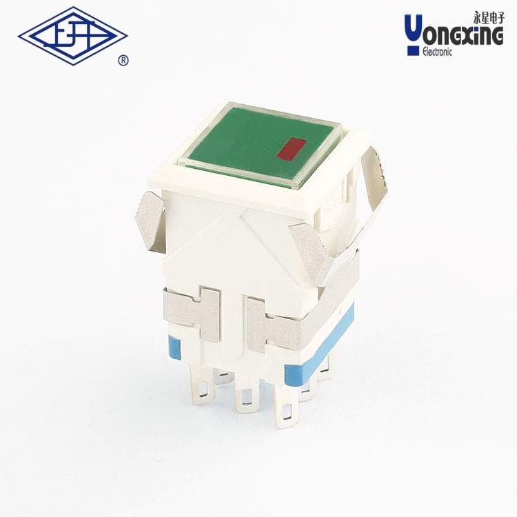 KD2点发光8脚6V按钮开关