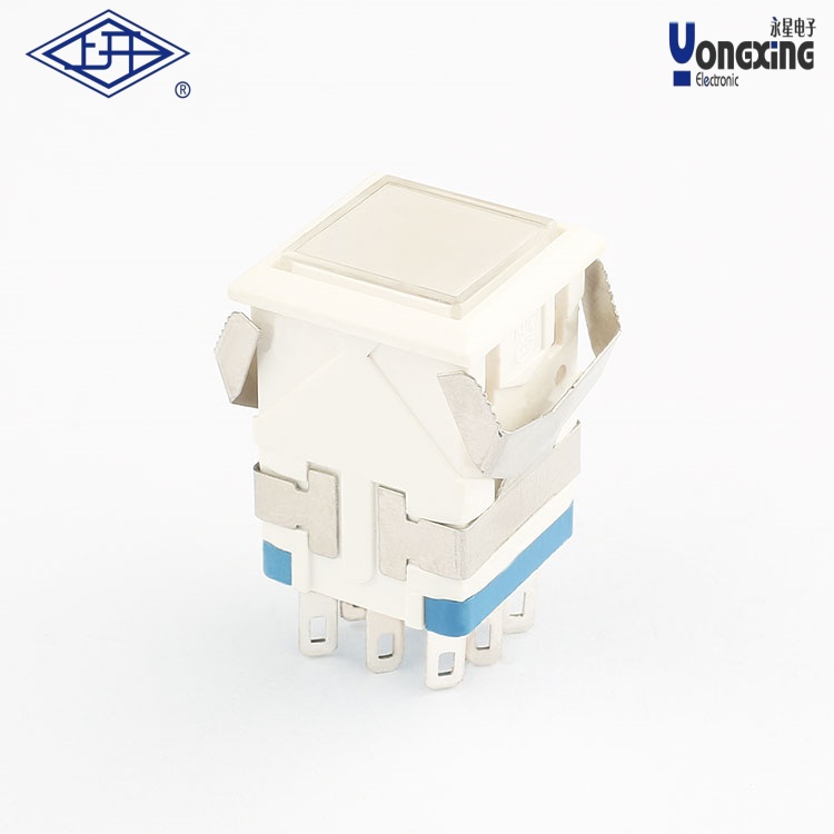 KD2双极全白按钮开关 