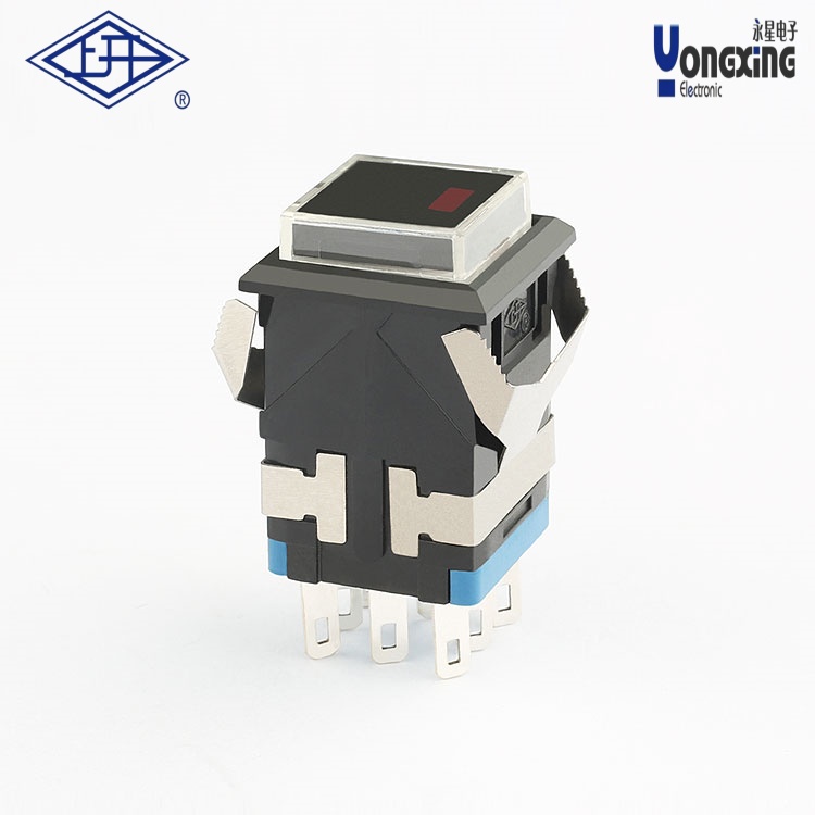 KD2点发光黑色按钮开关