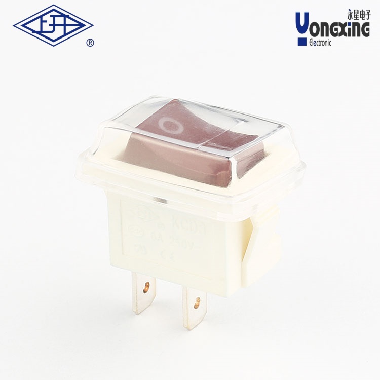 KCD3两个脚带盖船型开关