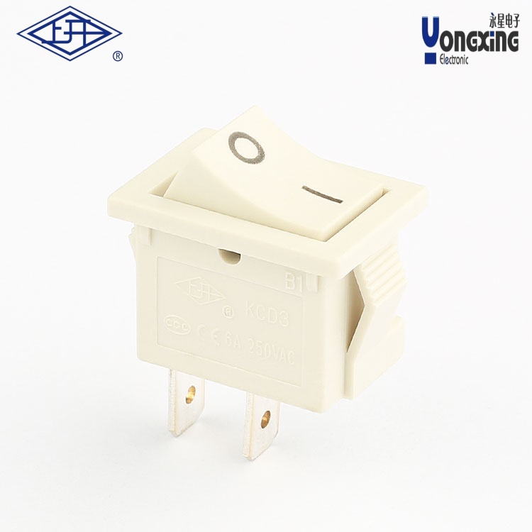 KCD3两个脚白色船型开关