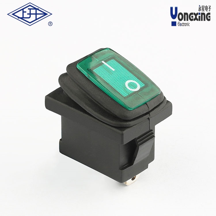 KCD3两个脚发光防水型船型开关