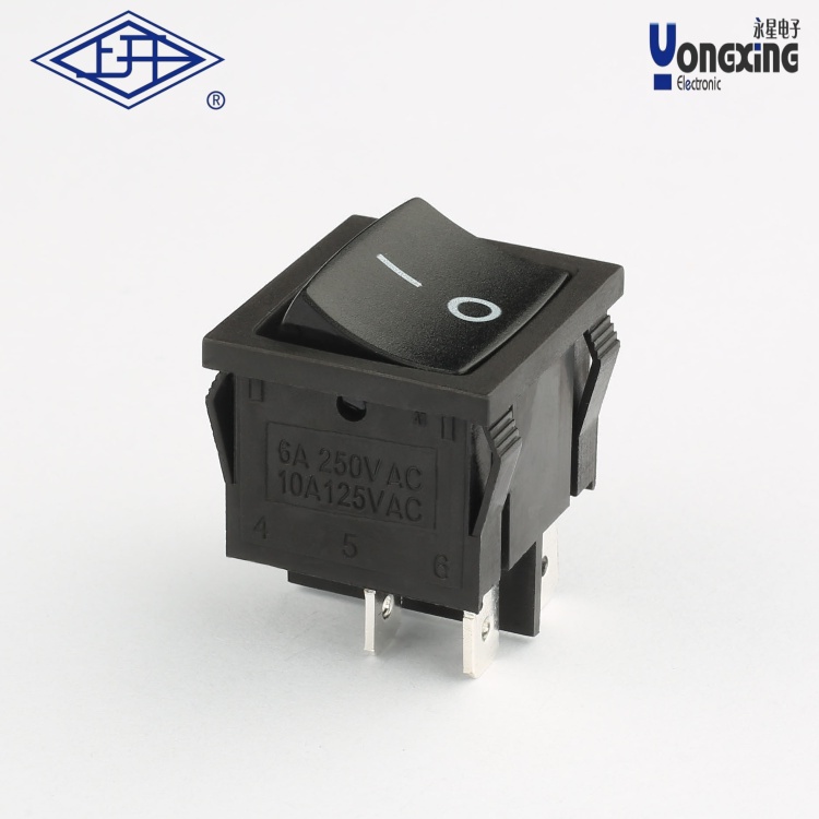 KCD5双极单掷黑色船型开关