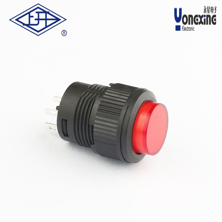 FD16自锁两脚红色按钮FD16-111-R
