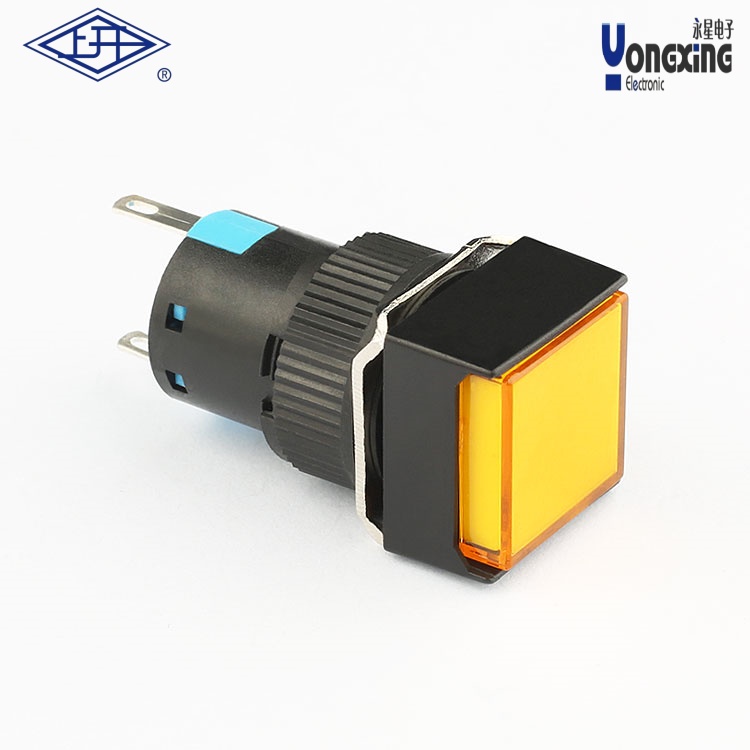 AD长方形黄色按钮指示灯