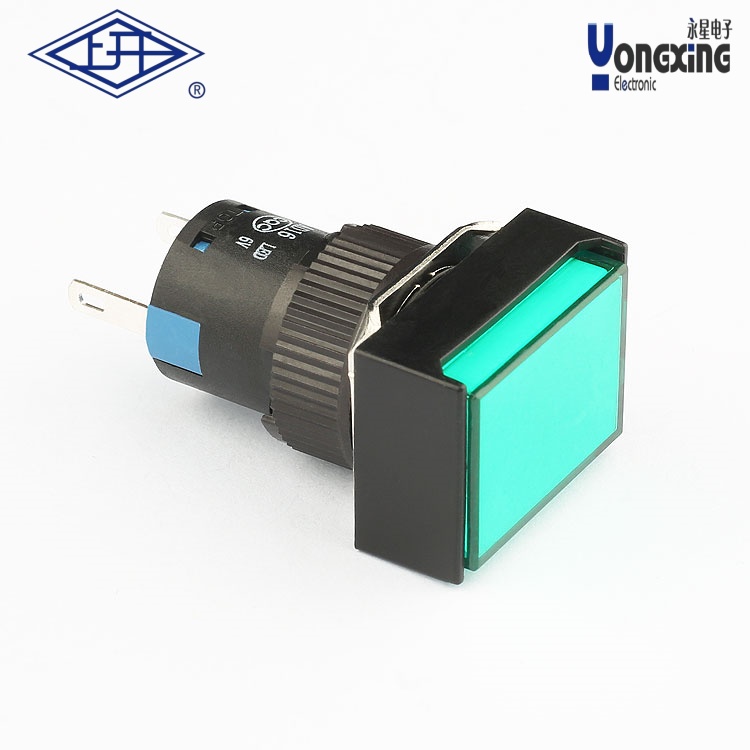 AD(φ16mm)长方形蓝色按钮指示灯