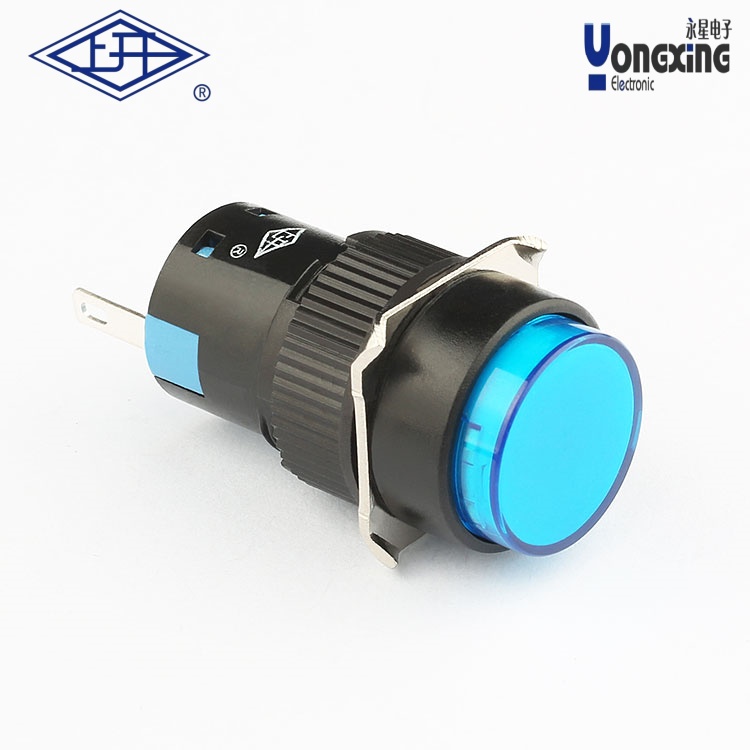AD(φ16mm)圆形蓝色按钮指示灯
