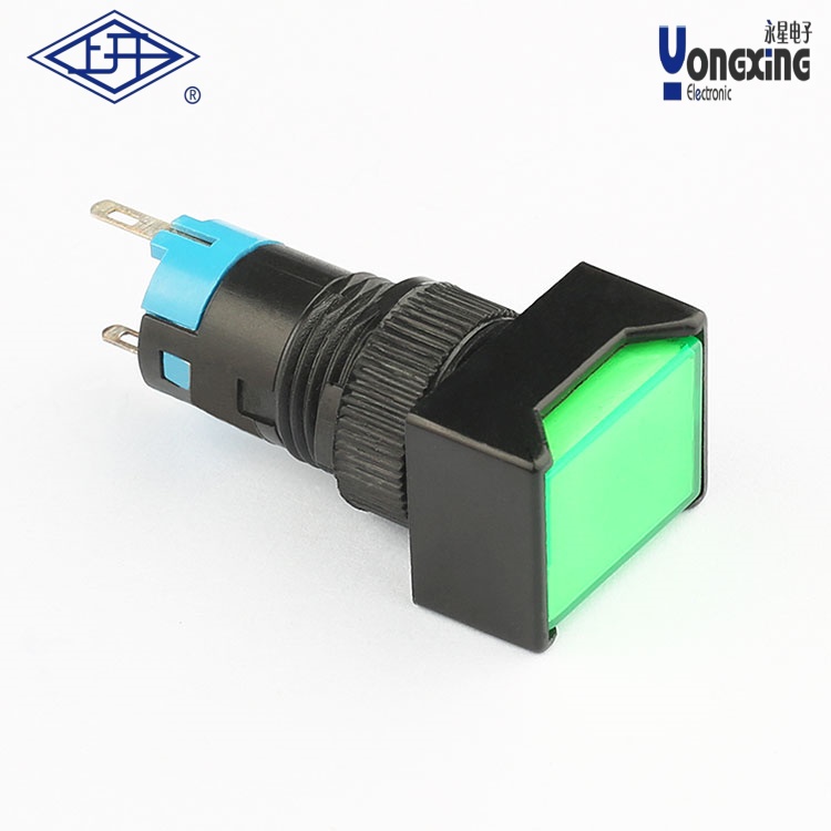 AD(φ12mm)长方形绿色按钮指示灯