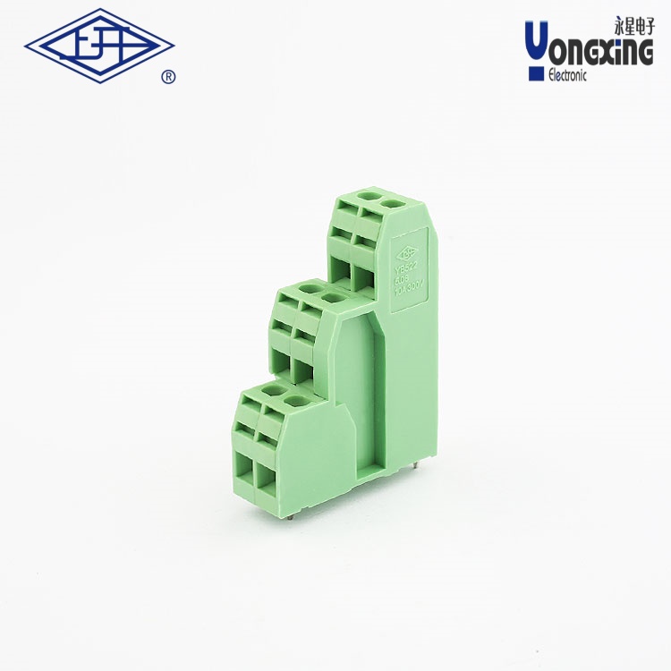 YB螺钉式PCB三层两针接线端子