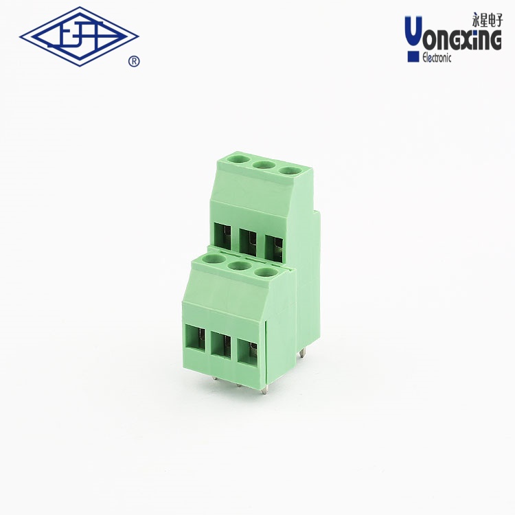 YB螺钉式PCB两层三针接线端子