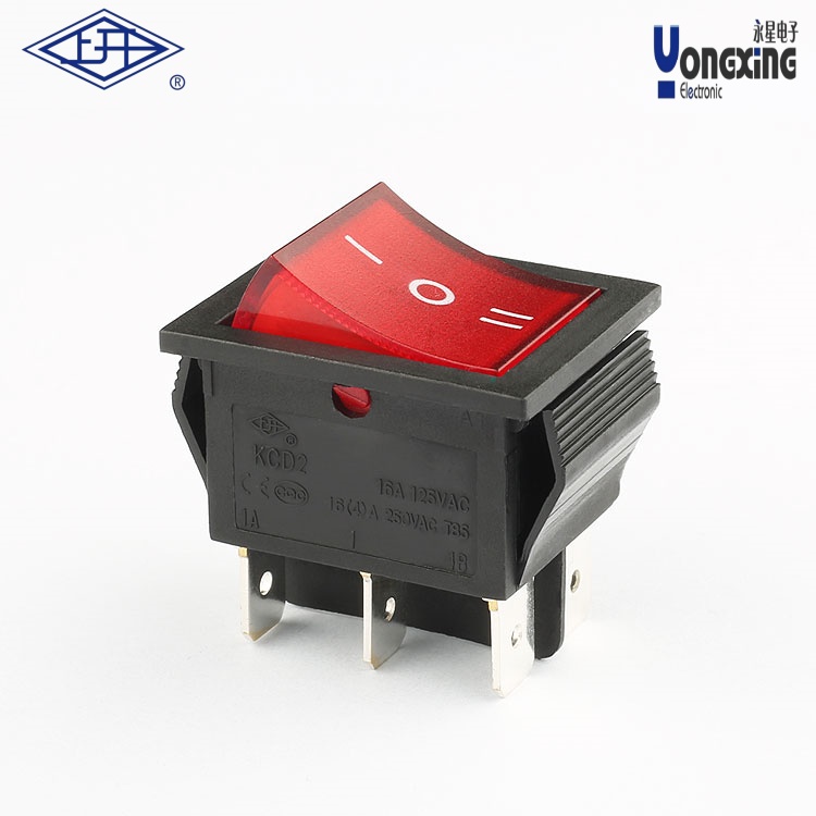 KCD2三档红色船型开关