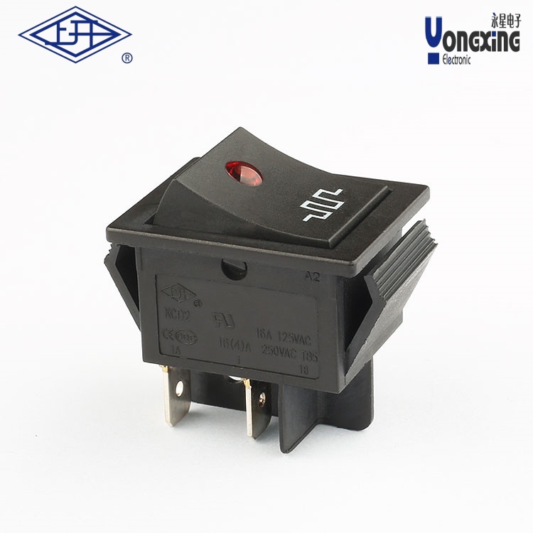 KCD2点发光4脚船型开关