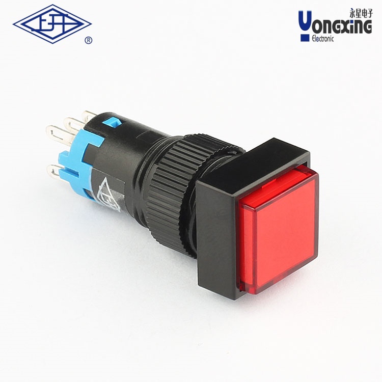 AD12D双极自锁方形红色按钮