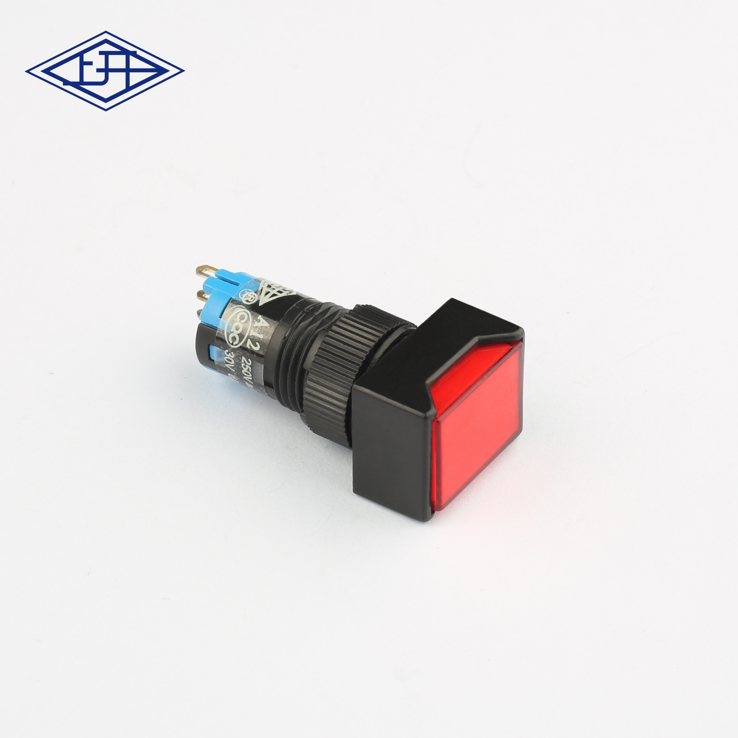 AD12单极自锁红色长方形按钮开关