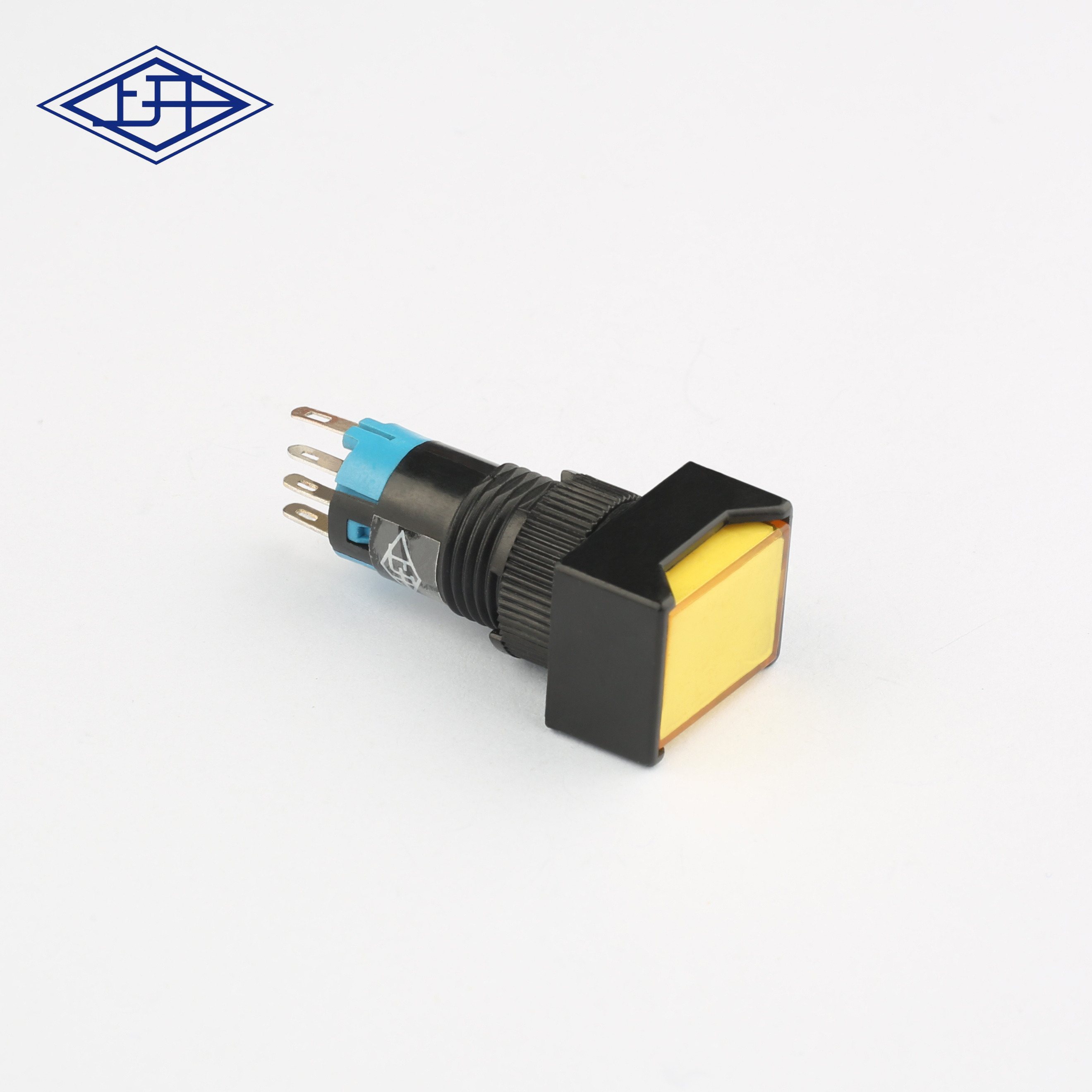 AD12双极自锁带灯黄色按钮